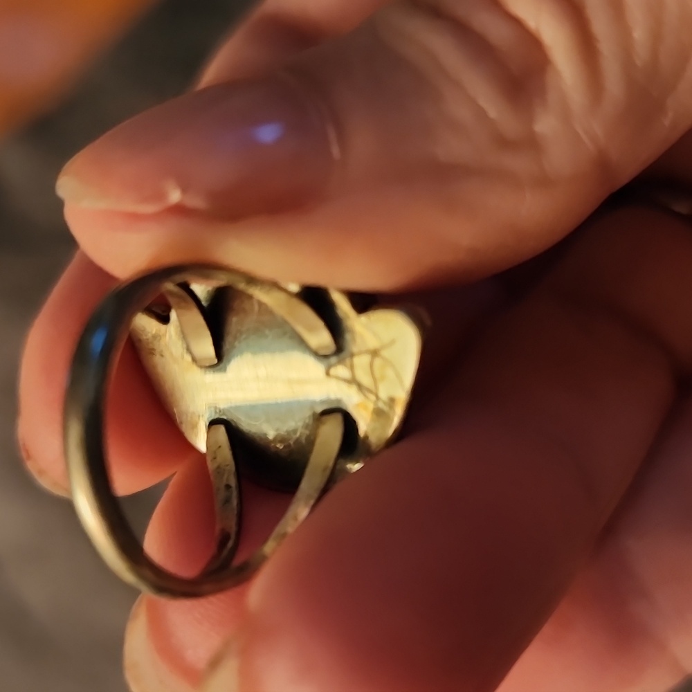 Arizona Navajo coral silver ring. - Picture 12 of 12